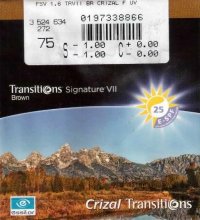 Ormix 1.6 Transitions VII Crizal Forte UV  